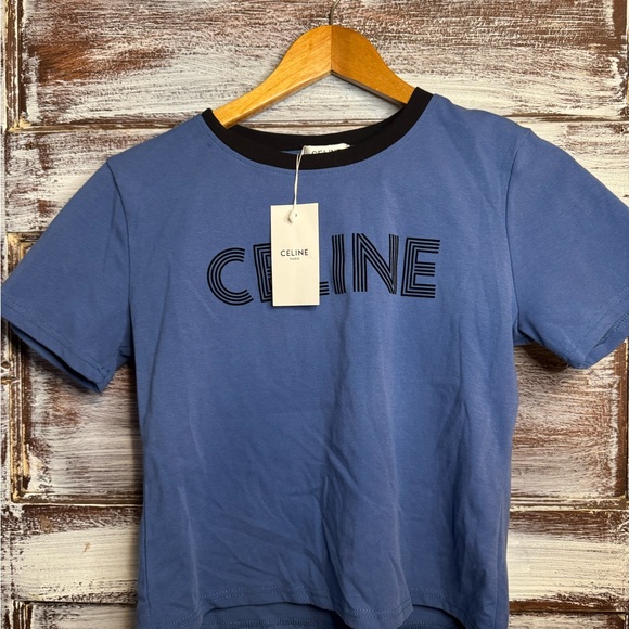 Celine Blue Short Sleeve Tee - Picture 2 of 3